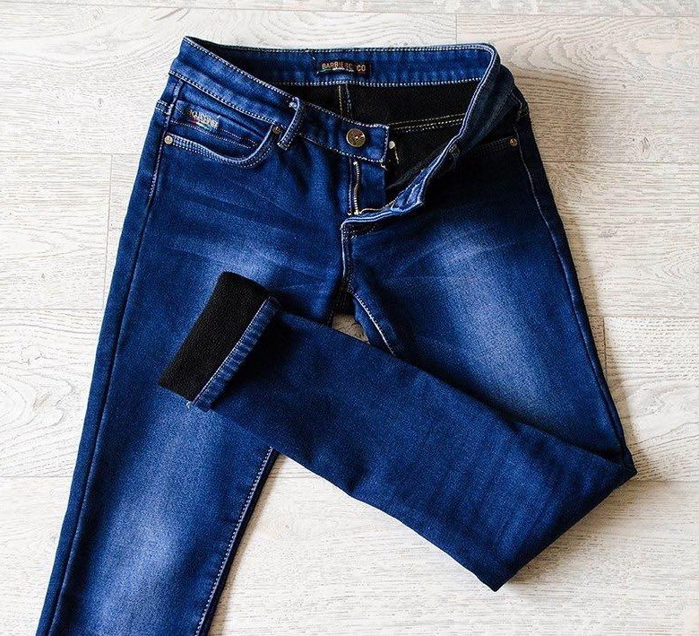 Зимние утепленные джинсы