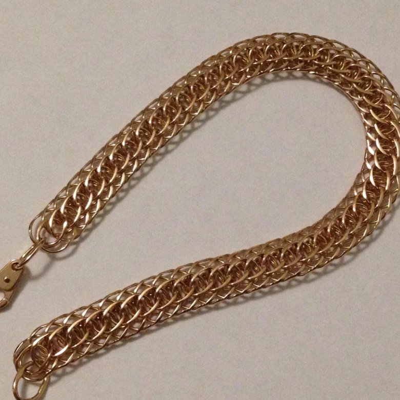 Венецианское плетение цепочки из золота