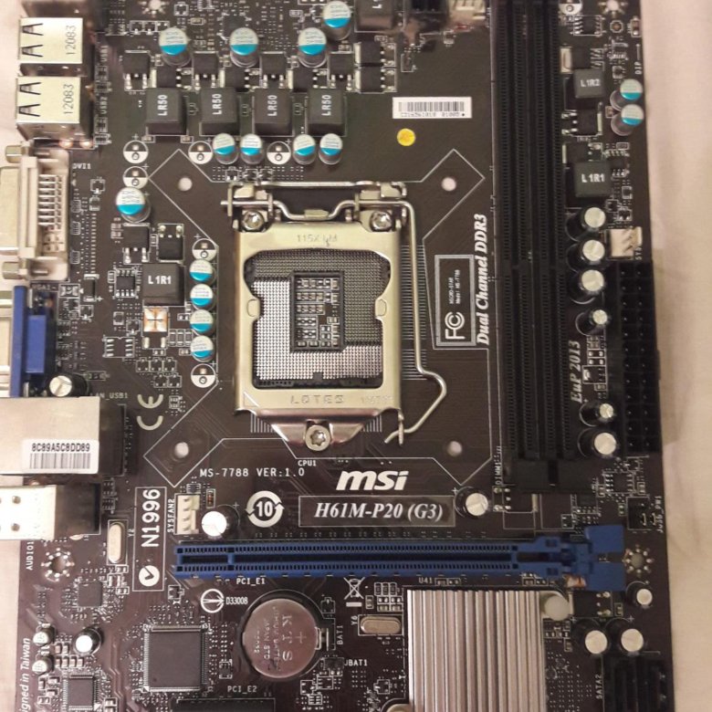 Msi h61m p20 g3 схема