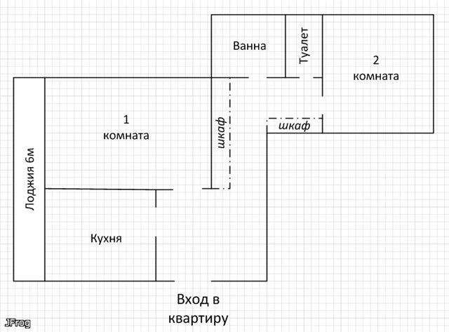 Планировки квартир 125 серии Квартира, 2 комнаты, 50 м² - купить в Череповце, цена 10 000 руб., продано 16 но