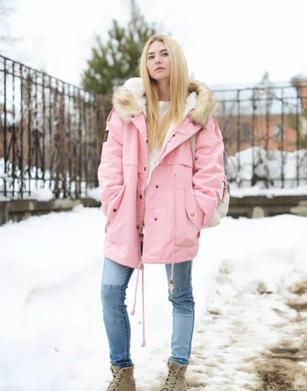 Розовая куртка с чем носить весной