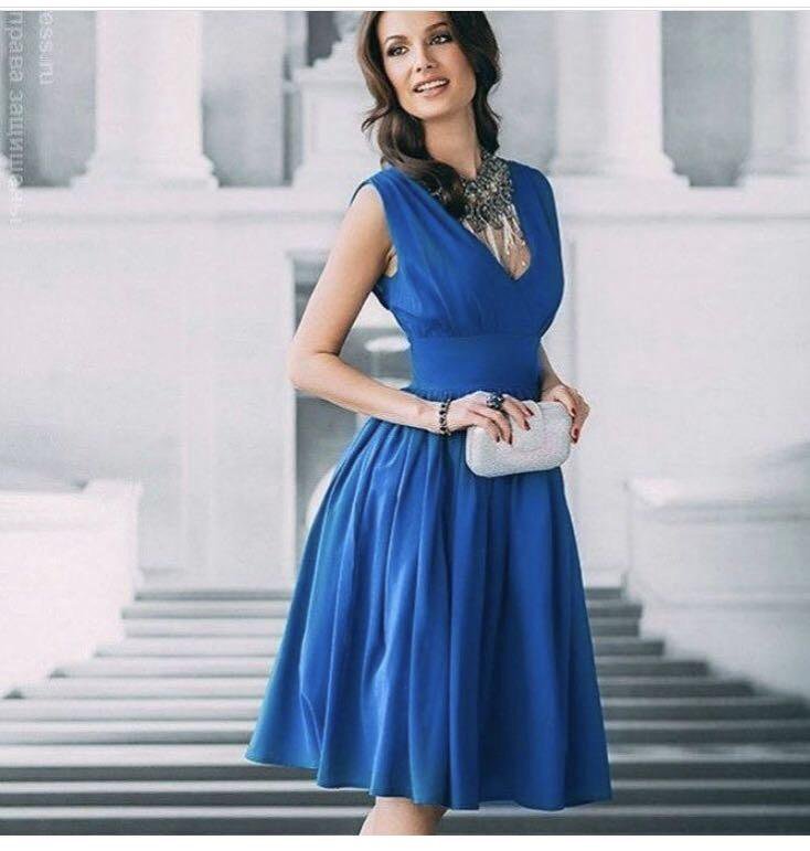 Образ для синего платья