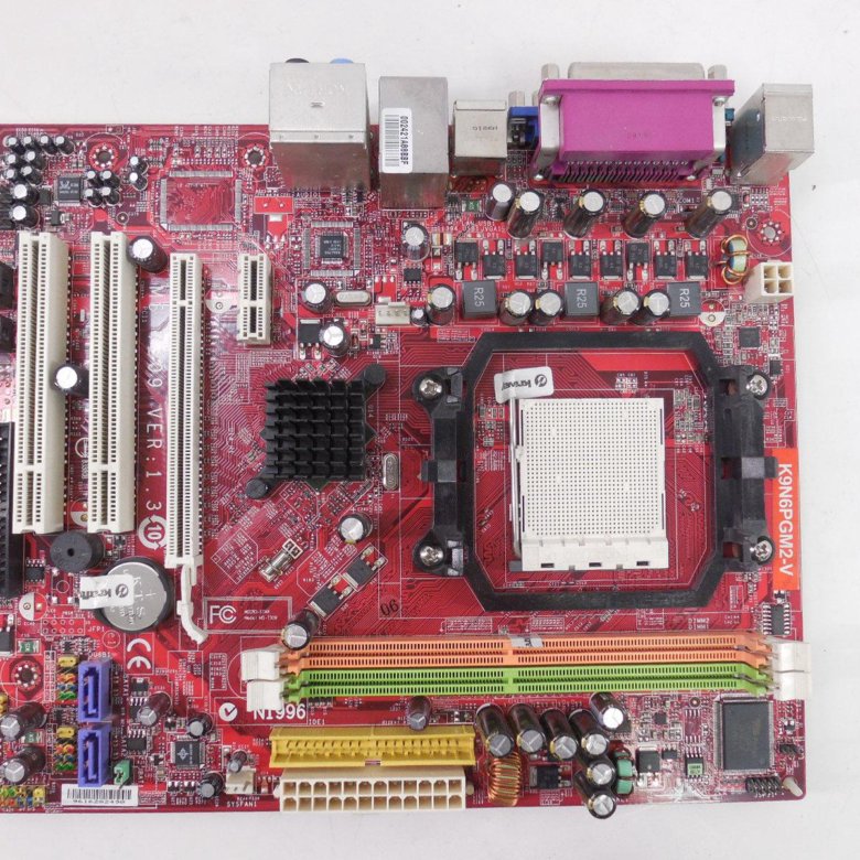 Материнская плата MSI K9N6PGM2-V2 Soc-AM2 GF6150-430 DDRII mATX SATA AC'97 8ch. 
