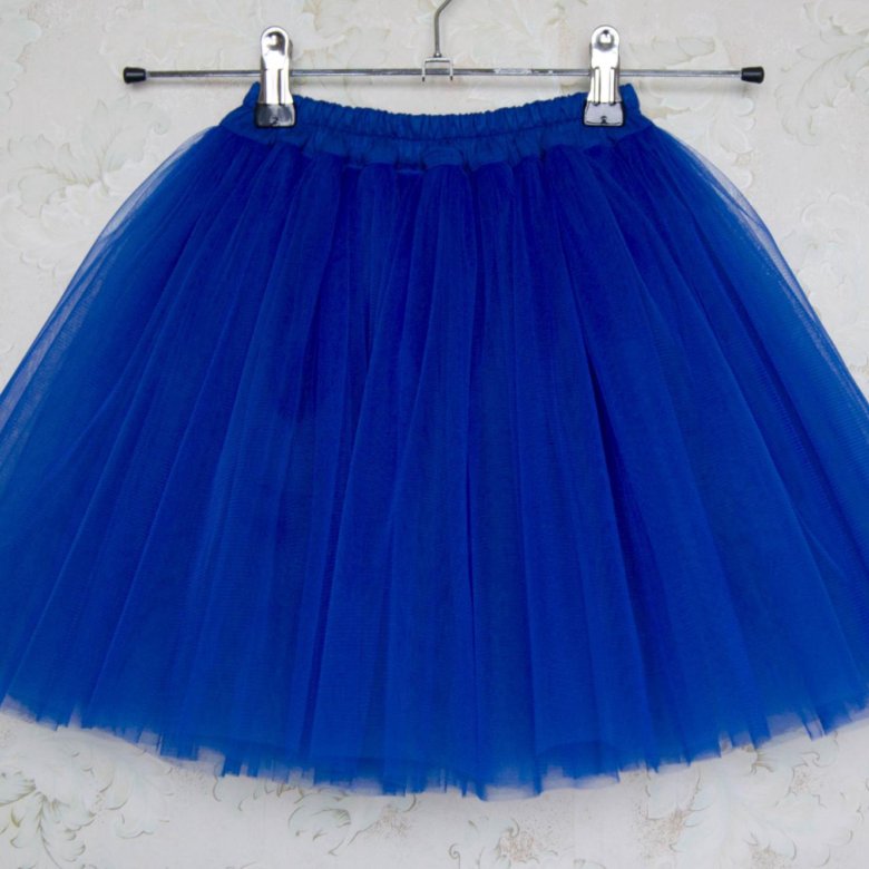 Синяя юбка из фатина