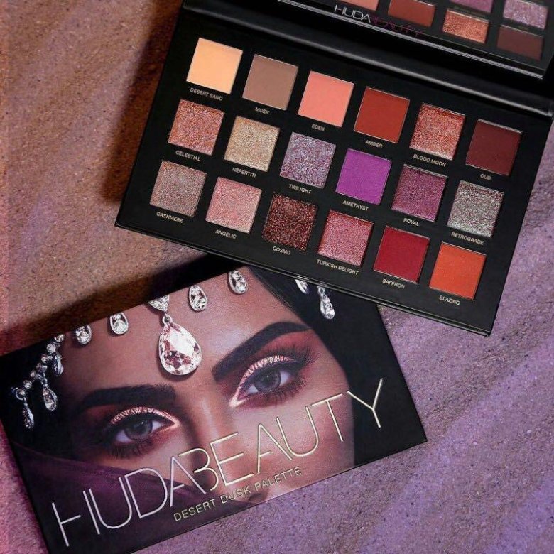 Палетка теней для макияжа глаз Тени HUDA BEAUTY DESERT DUSK PALETTE - купить в Москве, цена 1 000 руб., продано