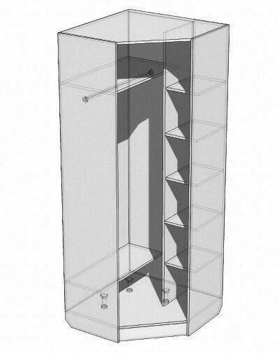 Угловой шкаф для одежды сборка
