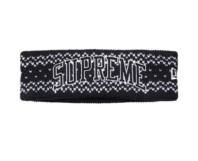 black and white supreme headband