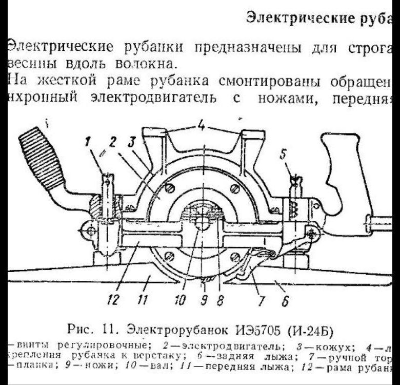 Электрорубанок и 24б схема подключения