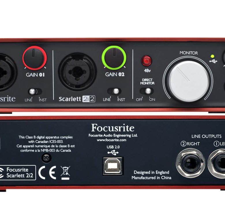 Внешняя звуковая карта focusrite 2i2