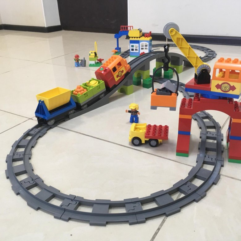 Большие железные дороги из лего дупло самоделка Конструктор Lego duplo большой поезд + подарок - купить в Туле, цена 4 700 руб.,