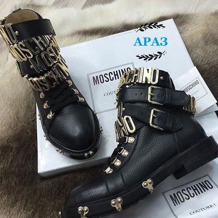 Полусапоги-дутики MOSCHINO Love (черные) женские по цене 16730 рублей купить в М