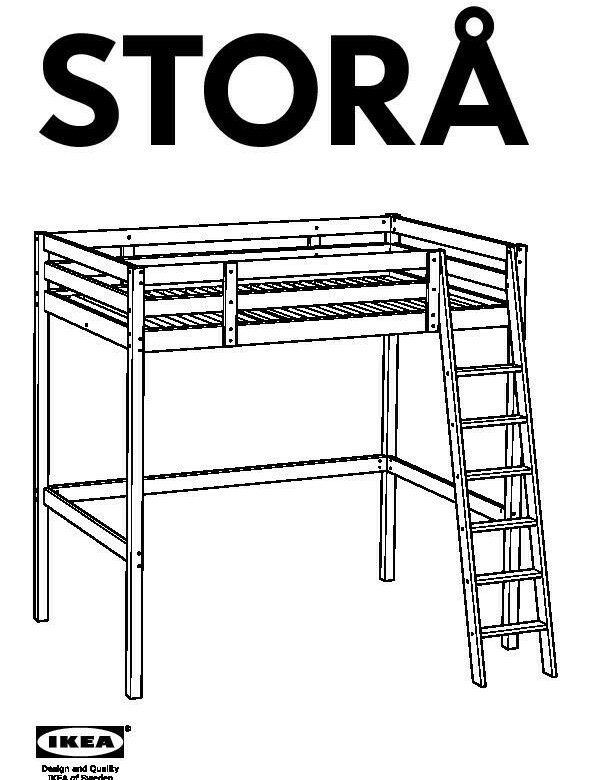 Сборка кровать чердак икеа схема сборки