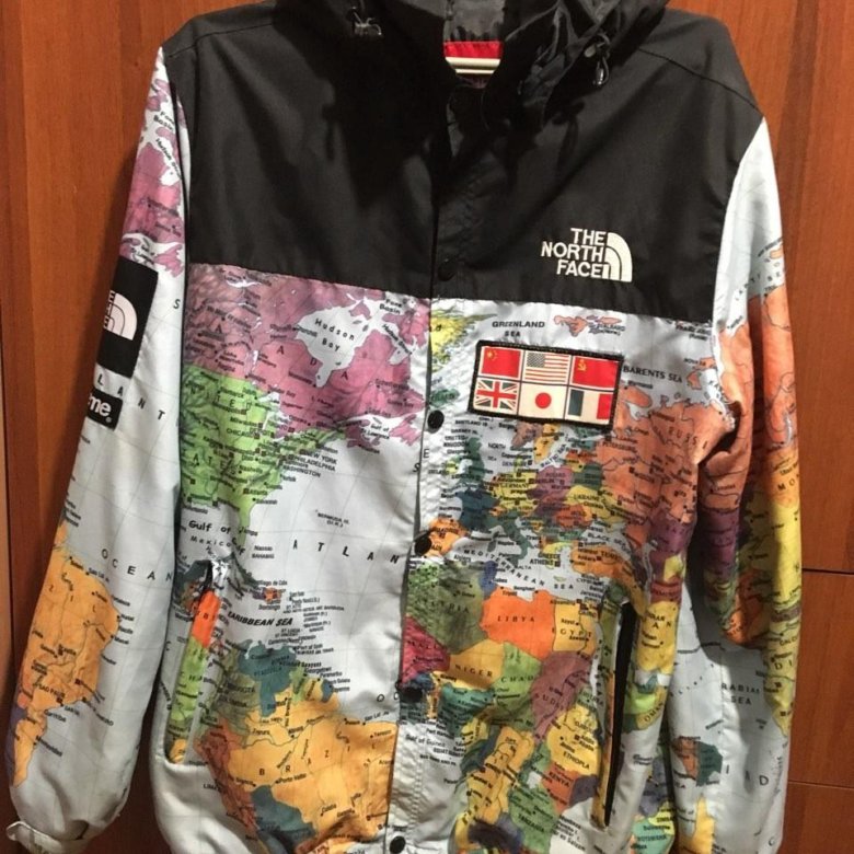 Tnf x supreme ветровка карта