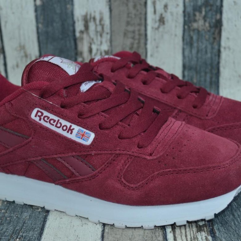 Reebok красные замша