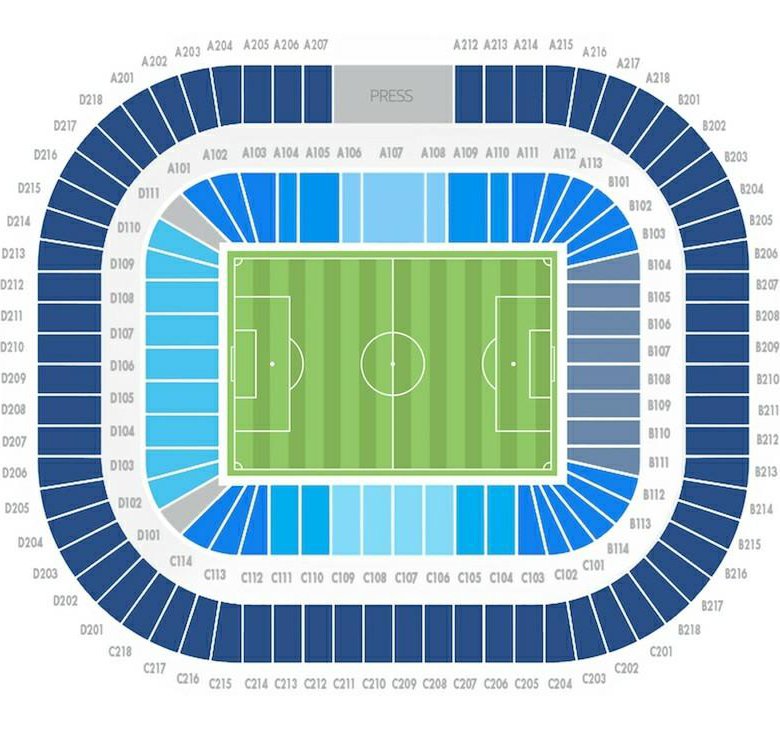 Схема стадиона газпром арена по секторам с местами
