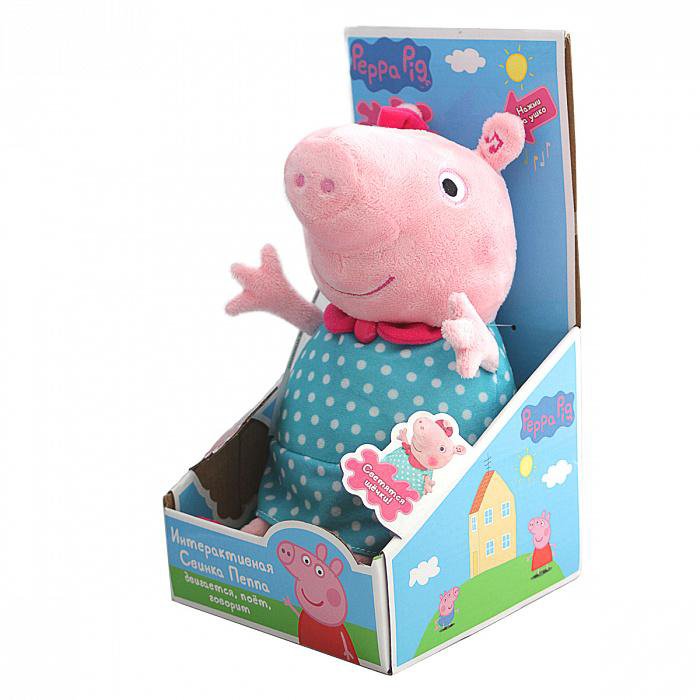 Свинку пеппу мягкую игрушку. Интерактивная Свинка Пеппа 30 см. Мягкая игрушка Свинка Пеппа большая. Игрушки свинки Пеппы монстры.