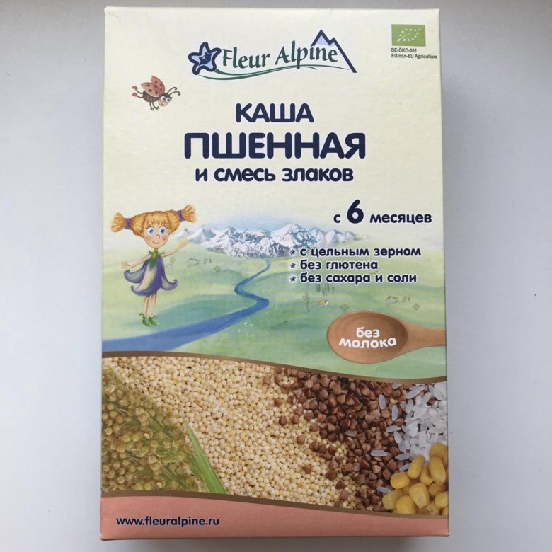 Каша fleur alpine organic пшенная и смесь злаков 175 гр