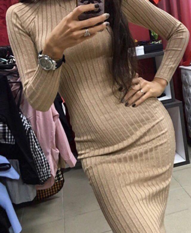 Платье Лапша Бежевое фото 3