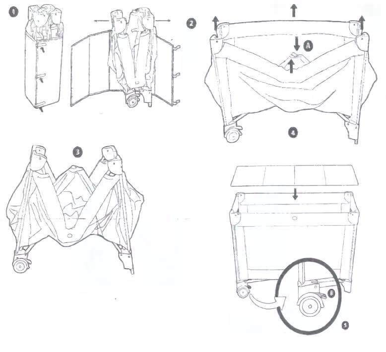 Схема сборки детского манежа