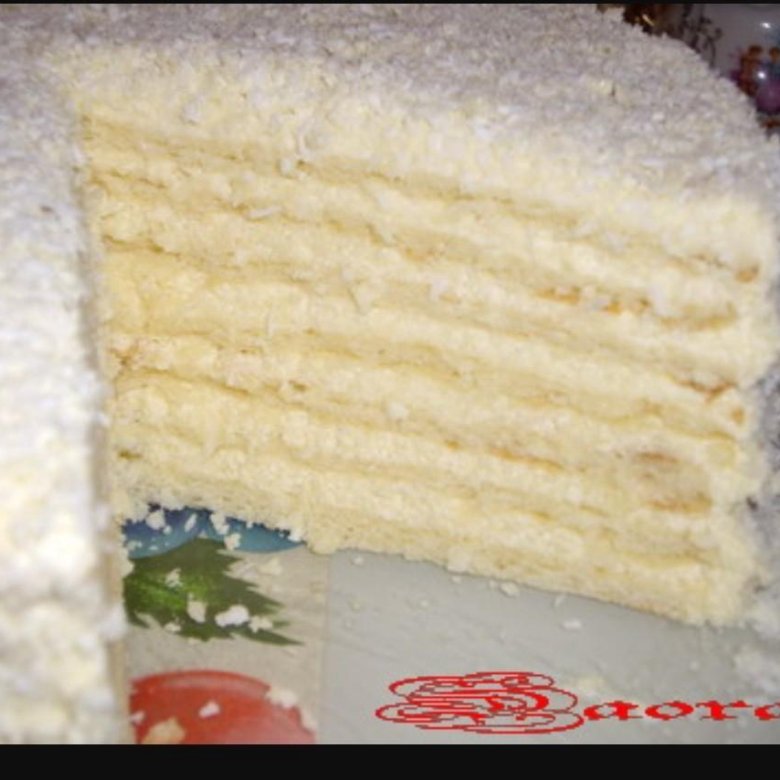 Рецепт торт с кокосовой стружкой и сгущенкой рецепт с фото