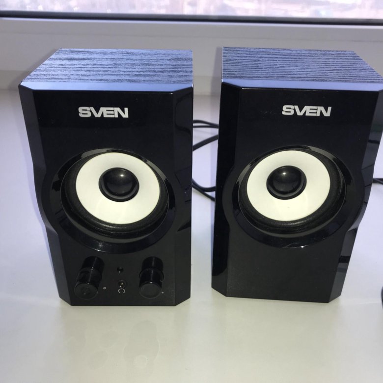 Акустика Sven SPS-605. Компьютерные колонки Sven SPS-605 Black, Black Glossy.