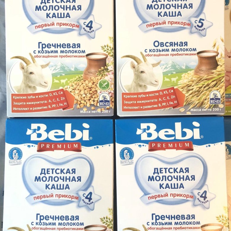 Каша bebi premium овсяная на козьем молоке