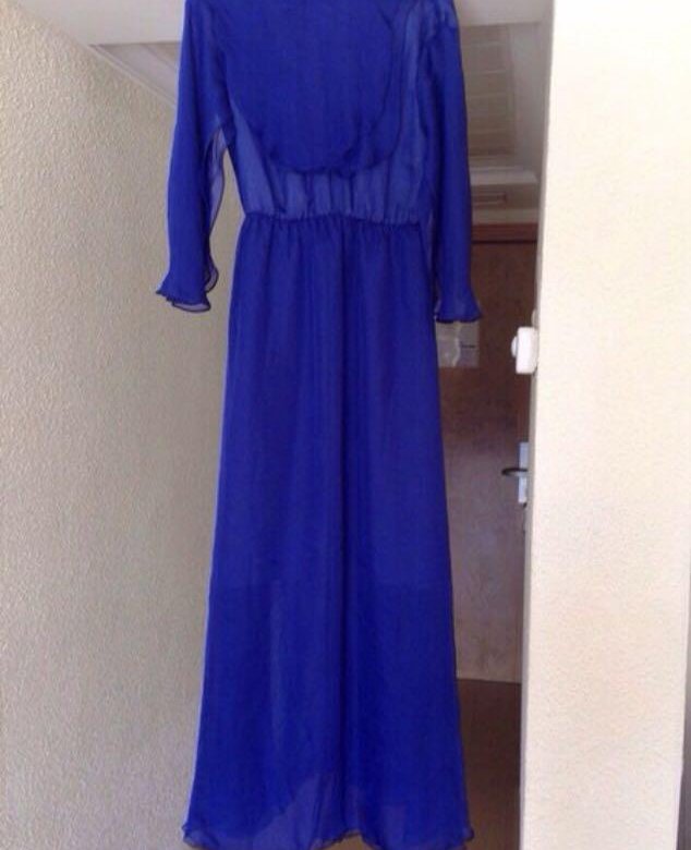 Темно Синее Шелковое Платье фото 8