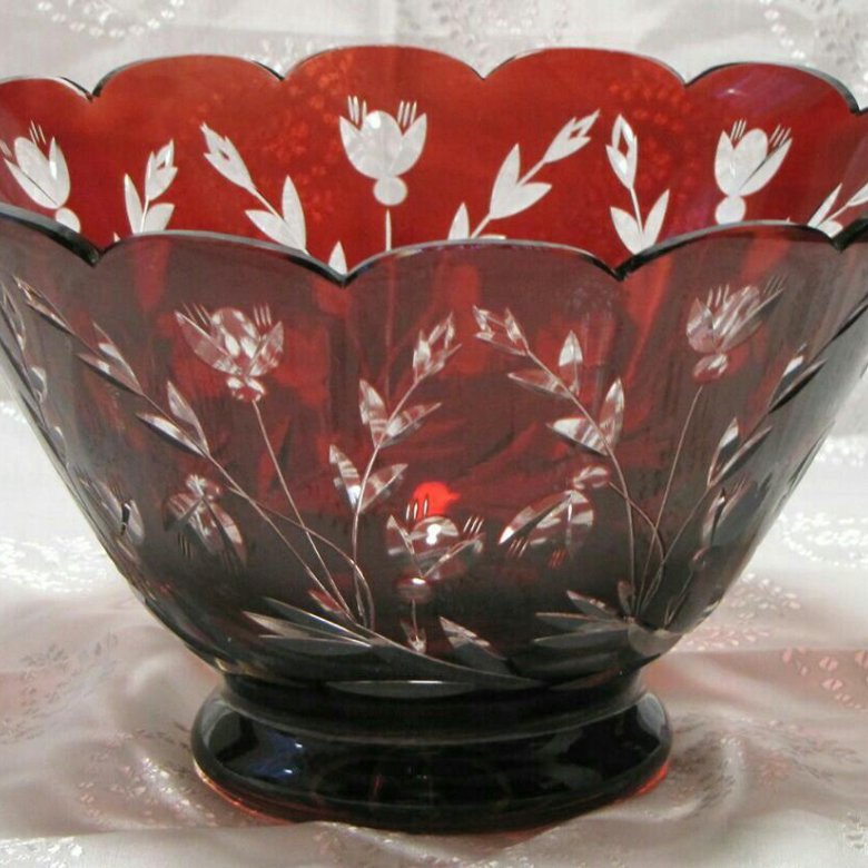 Ваза из цветного хрусталя (марганец) – купить в Москве, цена 3 200 руб ...