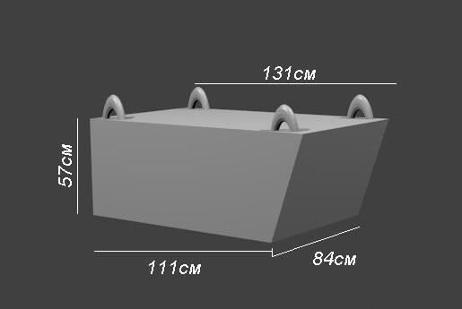 Бак для воды, открытый, 0,25 м3 Чертежи