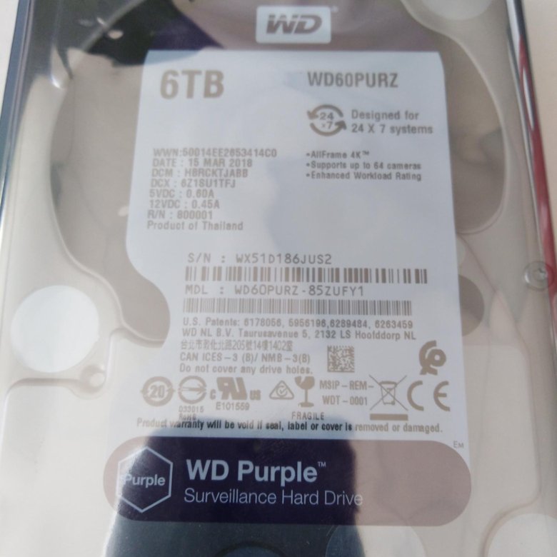 Wd purple wd60purz. Жесткий диск WD Purple 6 TB. ЖД HDD 6tb wd60purz. WD Purple 6tb новые. Wd60purz в упаковке.