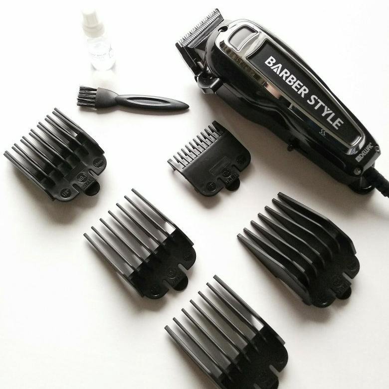 Машинка для стрижки dewal barber style 0 8-2 мм сетевая вибрац 5 насадок