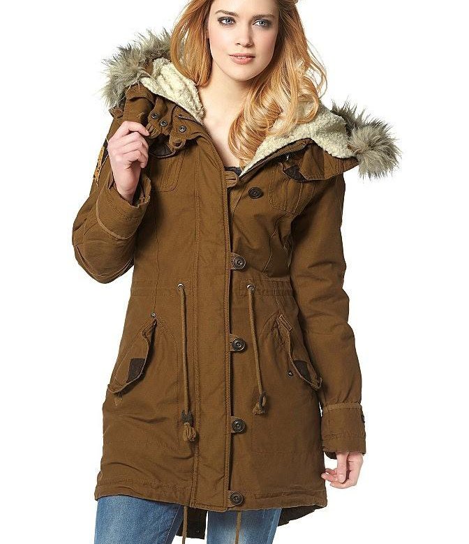 Зимние коричневые куртки женские