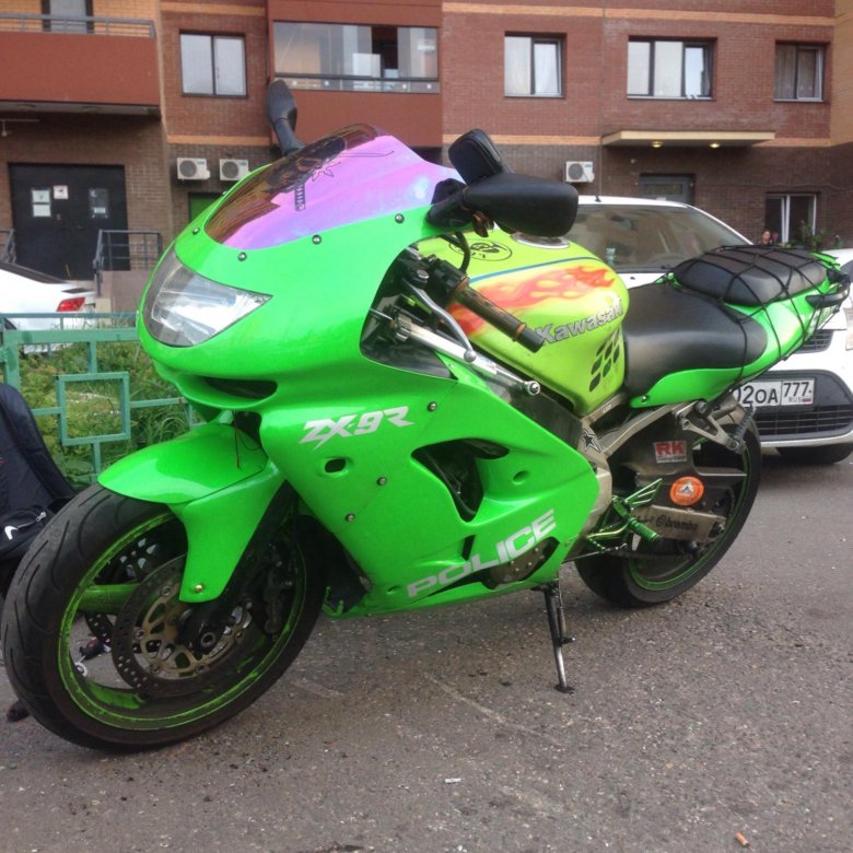 Kawasaki zx9r 1996 черно оранжевый