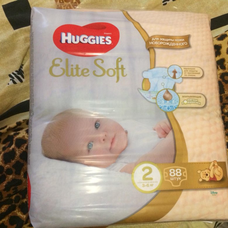 Подгузники для новорожденных elite soft. Huggies Elite Soft 2 164.