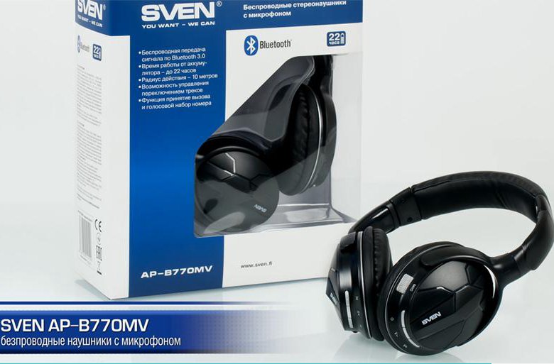 Bluetooth-гарнитура SVEN AP-B550MV черный (SV-015008) - купить по низкой цене в