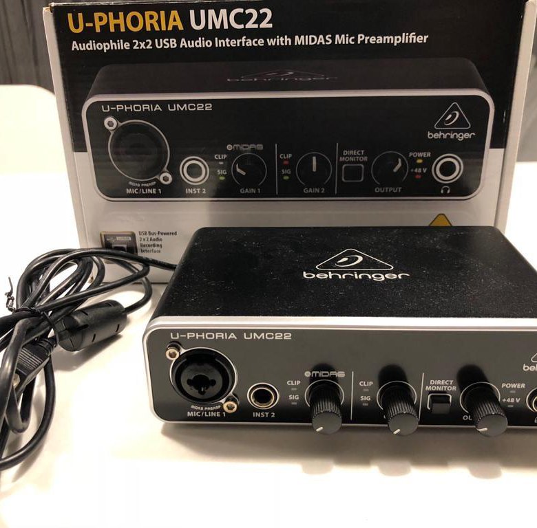 Внешняя звуковая карта behringer u phoria umc22