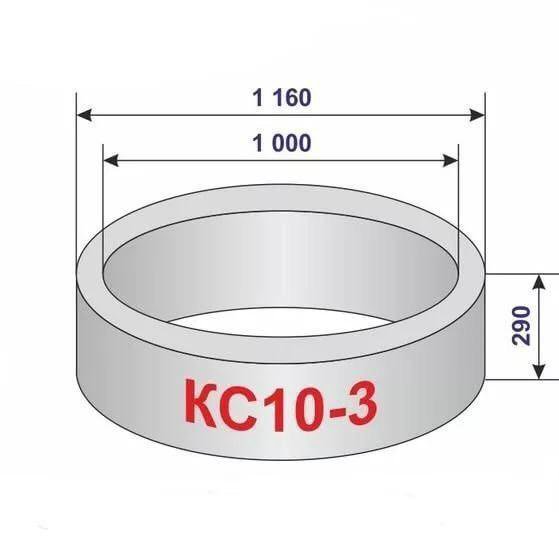 Какой диаметр бетонного кольца. Кольцо колодца КС 10-3. Кольцо КС 10-3 Размеры. Кольцо жб КС 7.3. Кольцо колодца КС 10-9 размер.
