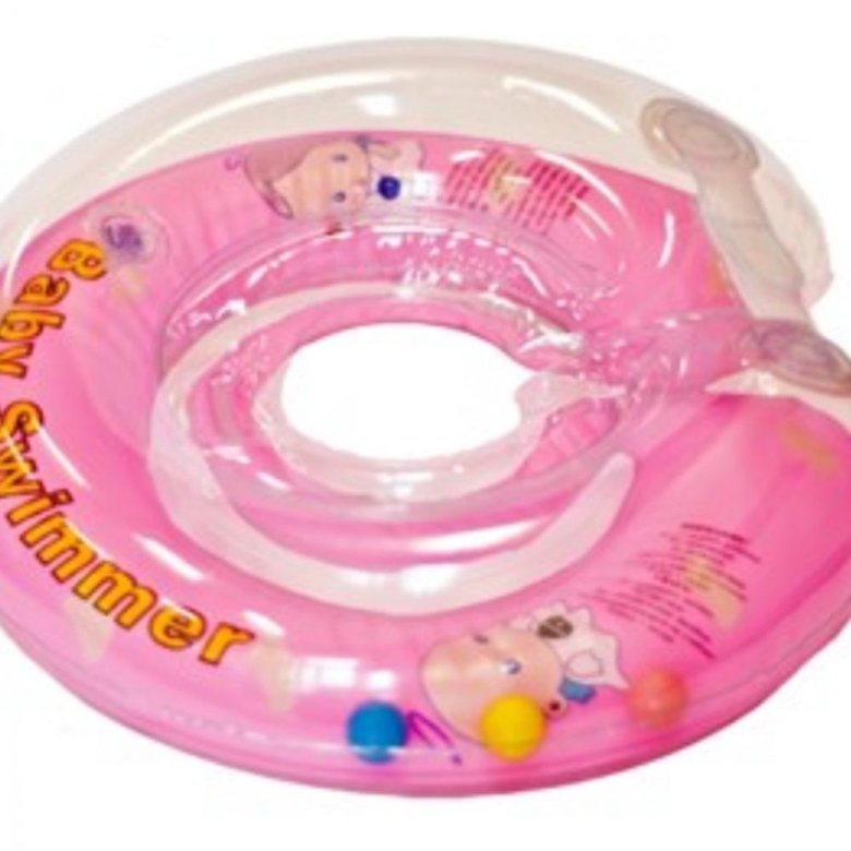 Круг для малышей Baby swimmer. Круг bs12e-b (полуцвет+погремушка) прозрачный 6-36 кг. Уп. Кор.. Надувной круг для новорожденных. Для купания 0