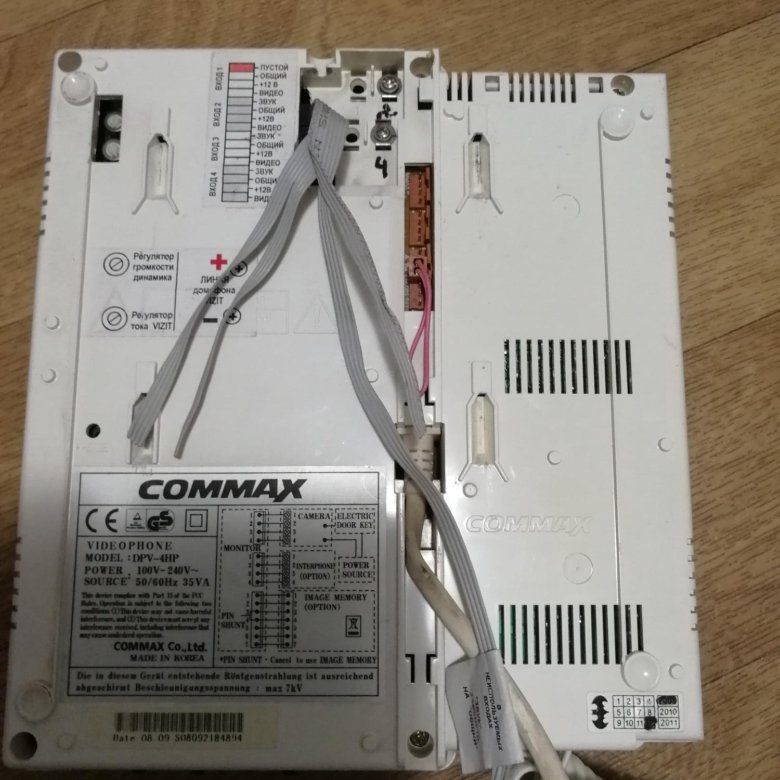 Домофон commax dpv 4mtn схема подключения