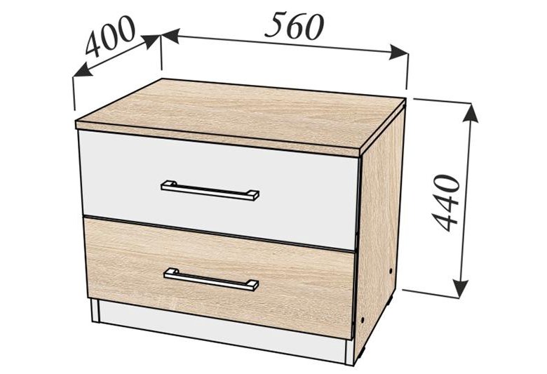 Какая ширина прикроватной тумбочки стандарт