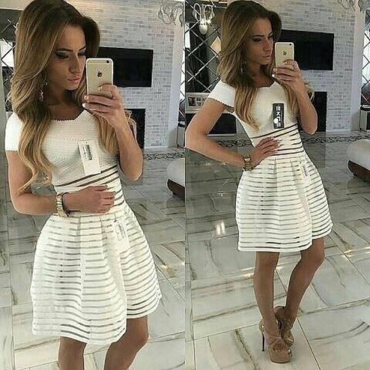 Белое Платье Резинка фото 13