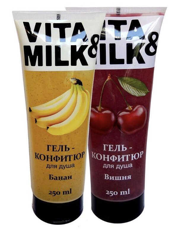 Vita gel. Vita Milk гель конфитюр. Гель-конфитюр для душа Vita & Milk вишня. Гель скраб для душа Vita Milk конфитюр.