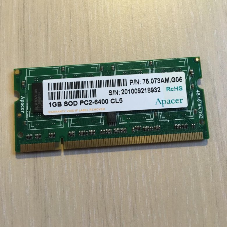 1 гб 1024. Pc2 6400 SODIMM.