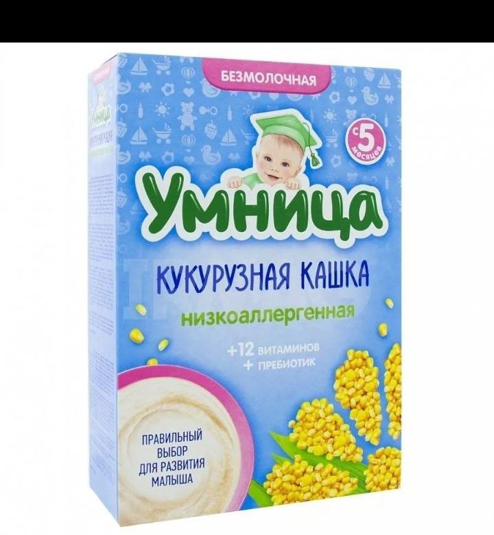 Детская безмолочная каша умница