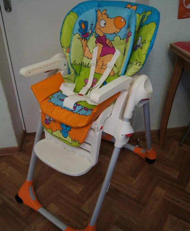 Стульчик chicco polly 2 в 1 wood friends