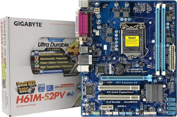 Gigabyte ga h61m s2pv схема напряжения GIGABYTE GA-H61M-S2PV, rev 2.0 - купить в Якутске, цена 3 000 руб., продано 31 я
