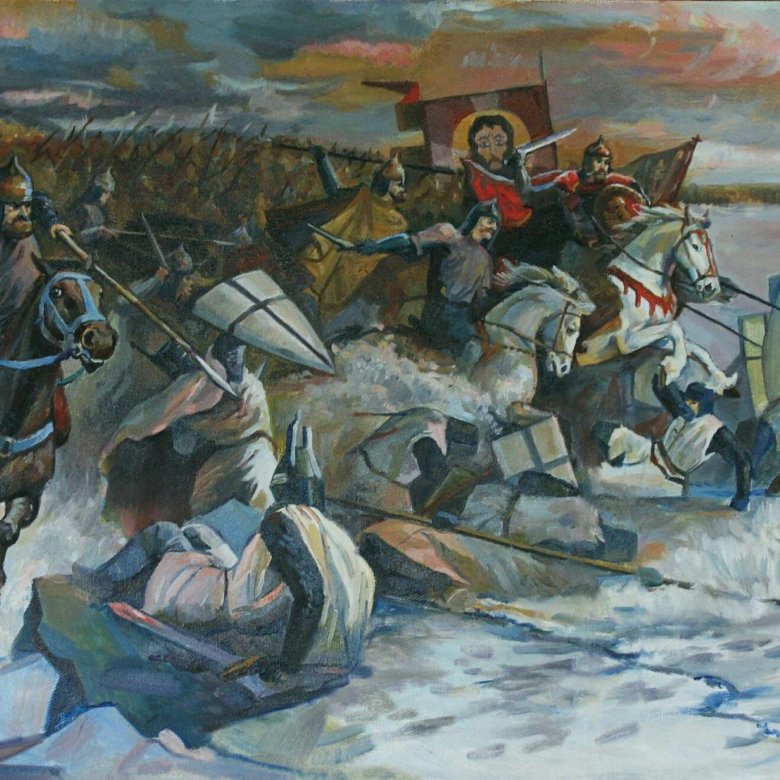 Битва на озеро 1 2. Битва Ледовое побоище 1242.