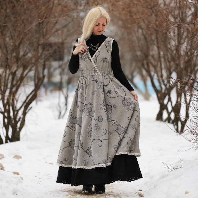 Платья в стиле бохо зима