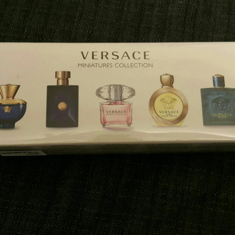 Набор миниатюр. Versace Crystal набор миниатюр. Набор духов Версаче миниатюры. Набор миниатюр духов Versace. Духи Версаче набор миниатюр.