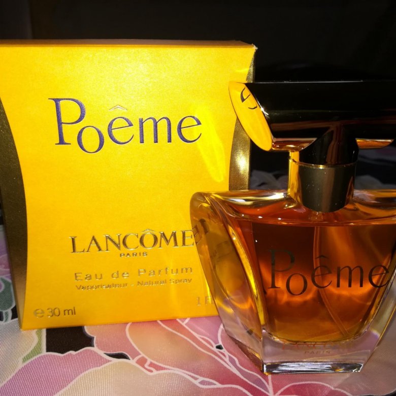 Поэм отзывы. Poeme Lancome Paris. Духи поэма ланком. Поэма от ланком. Туалетная вода женская поэма.